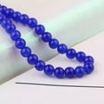 thumbnail image 2 of HOOUN 8MM BLUE ROUND JADE GEMSTONE LOOSE BEADS 15", 2 of 4