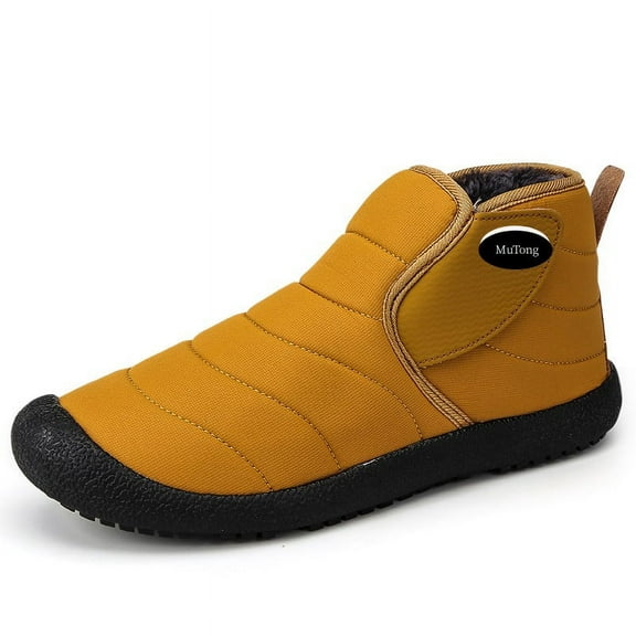 MuTong Men's Winter Snow Ankle Boots Anti-Slip Casual Lightweight Indoor Boot