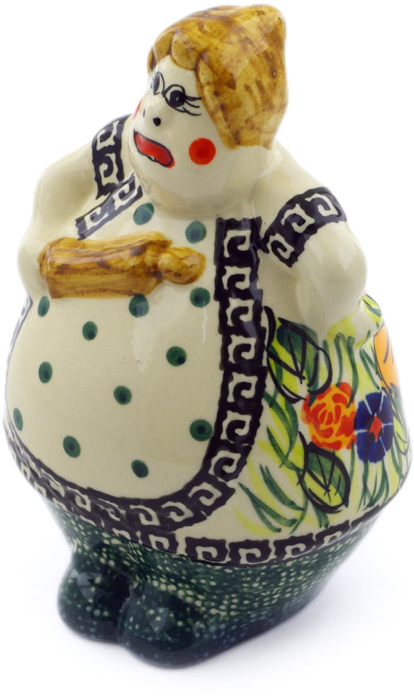 Polish Pottery 2½-inch Bird Figurine Flowering Peacock Theme Certificate of Authenticity 