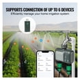 thumbnail image 3 of WiFi Sprinkler Timer 2 Outlets Smart Hose Faucet Water Timer with Brass Inlet APP Control ,Easy to Set Up, 3 of 5