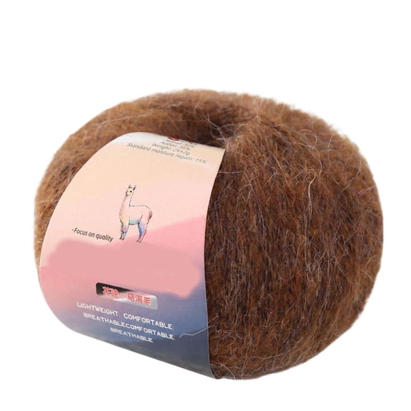 Hand Knitting Mohair Yarn for Crochet, Fluffy Silky Lace Weight Fuzzy Yarn for Knitting Needles, for Lightweight Sweater Scarf Shawl Wrap Projects