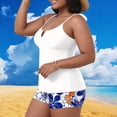 thumbnail image 2 of FAWUUDO Women Plus Size Tankini Swimsuits, 2 Piece Flowy Swim Dress, Modest Tummy Control Bathing Suit with Shorts, 2 of 6