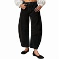 thumbnail image 3 of Pantalones Vaqueros Vintage de Cintura Baja, Elásticos, Estilo Boyfriend, de Pierna y con Realce de Glúteos para Mujer. Negro M, 3 of 7