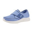 thumbnail image 2 of Women's Orthopedic Shoes Fashion Walking Shoes Wide Width Breathable Lightweight Mesh Shoes Comfortable Sole Sneakers Ankle Strap Casual Footwear Light Blue 7 [EU-38], 2 of 6