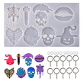 thumbnail image 4 of CNKOO  DIY Silicone Keychain Mold Silicone Baking Fondant Molds Keychain Pendant Clay Mold DIY Keychain Decoration with 10 Pcs Key Rings, 4 of 8
