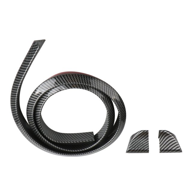 Universal Car Rear Spoiler Wing Rubber Lip Rear Roof Lip Trim Kit Matte Black