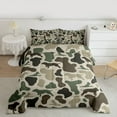 thumbnail image 2 of jejeloiu Mallard Camouflage Pattern Bedding Comforter Set,Hunting Farmhouse Camping Twin Comforter Sets,Green Brown Bedding Set For Men Women,Luxury Bedroom Decor Reversible,2-Piece, 2 of 8