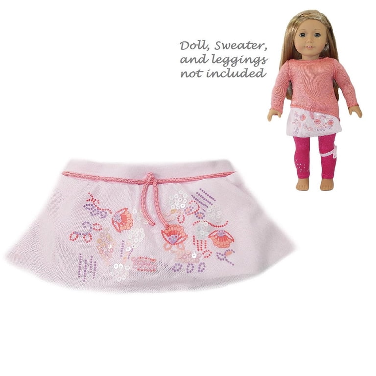 Jupe Rose Pailletée American Girl Pour Poupée Isabelle - Taille M Ou L, En Nylon, Neuve Avec étiquettes