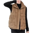 thumbnail image 2 of Ailaofu Women's Vest Down Cotton Jacket Loose Warm Sleeveless Waistcoat Winter Coat, 2 of 7