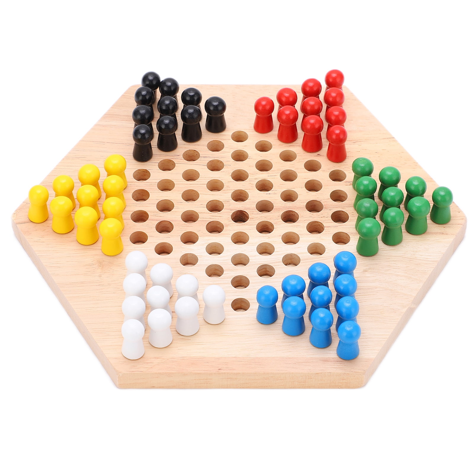 Chinese Checkers Board Game, Chinese Checkers Safe Wooden Colorful For