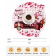 thumbnail image 6 of 15 Inch Round Placemats Set of 4, Valentine's Day Non Slip Heat Insulation PP Table Mats, Roses Car Love Hearts Romantic Pink Plaid Washable Place Mats for Kitchen Dining Party Table Decor, 6 of 7