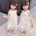 thumbnail image 2 of adviicd Robes de Printemps pour Filles Robe Maxi Décontractée Sans Manches Col Halter Ligne A Fluide Blanche,100, 2 of 5