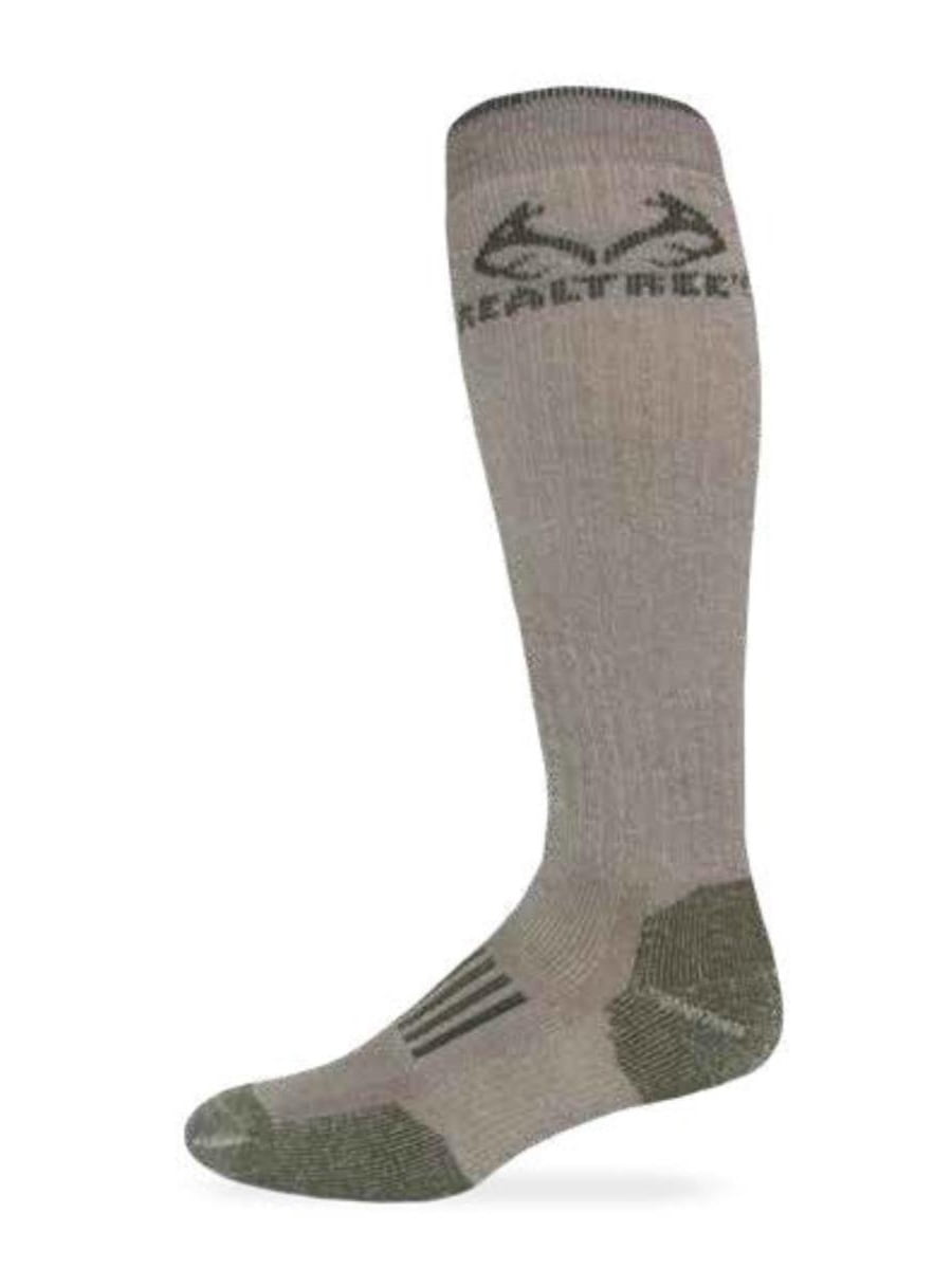 Realtree Dry Knit Thermal Heavyweight Socks 2-Pair Grey Size Medium 