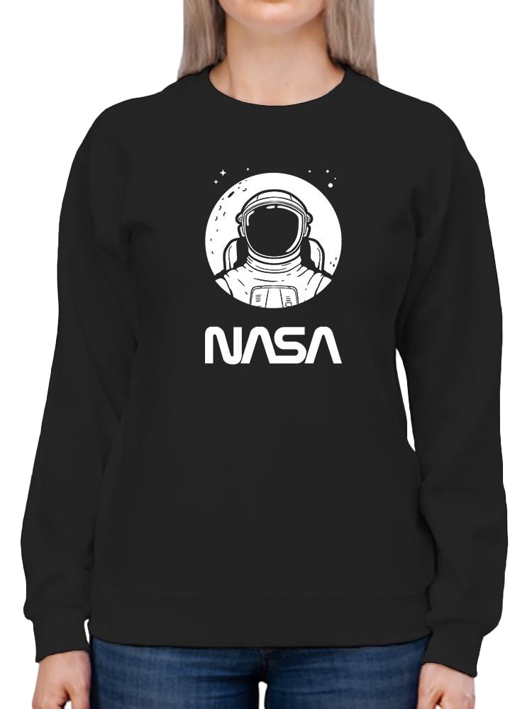Camiseta de la NASA negra manga corta para mujer - MoviesShop