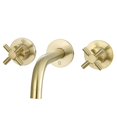 thumbnail image 1 of Ancona Prima Two Handle Wall Mounted Bathroom Faucet in Brushed Champagne Gold, 1 of 7
