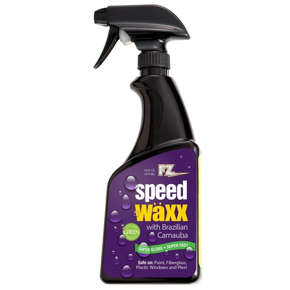 FZ Speed Wax - Car Cleaning Supplies, Car Wax Spray with Brazilian Carnauba Wax, Quick Detailer, Water Spot Remover for Cars, Trucks, RVs, Boats, and More - 16 oz Banana Scented
