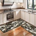 thumbnail image 3 of Kitchen Rugs Sets Of 2,Black White Gold Marble Pattern Anti Fatigue Kitchen Mat Rugs Non Slip Washable,Decorative Kitchen Floor Mats for Kitchen,Sink,Laundry,17"x47"+17"x47", 3 of 5