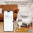 thumbnail image 4 of Self Cleaning Litter Box, 95 L Automatic Cat Litter Box Self Cleaning for Multiple Cats, with Safety Protection, App Control,1 Roll Garbage Bags,White, 4 of 7