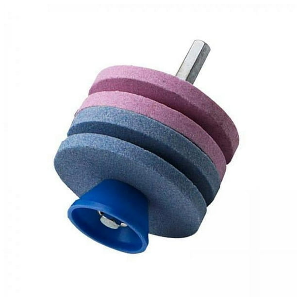 5x cortadora de césped, afilador de cuchillas rotativas, herramienta de jardín para taladro giratorio, taladro eléctrico 3 piezas
