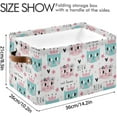 thumbnail image 3 of Coolnut Colorful Cat Foldable Storage Basket for Shelves, Collapsible Sturdy Storage Bin with Handles, Canvas Storage Cube for Organizing Closet 1PCS Decor Gifts, 3 of 7