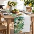 thumbnail image 3 of Tropical Palm Leaves Table Runner, Watercolor Floral Kitchen Table Runners Dress Scarves for Table Decorations Party/Restaurant/Indoor Outdoor Use, 18x72in, 3 of 9