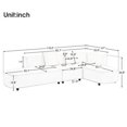 thumbnail image 7 of 110.2" Chenille Sofa,Luxury Modern Style Upholstery Sectional Sofa with 2 Pillows,L Shaped Sofa 4 Seat Couch for Living Room Apartment Office, 7 of 7
