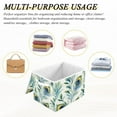 thumbnail image 6 of Yayeee Collapsible Cube Storage Bin with Lid Fabric Closet Decorative Basket with Handles, Peacock Feather, 6 of 7