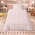 thumbnail image 2 of Erosebridal Pink Floral Twin Bedding for Girls, Chic Flower Duvet Cover Set, Pink Reversible, 2pcs 1 Duvet Cover and 1 Pillowcase, No Comforter, 2 of 6
