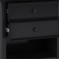 thumbnail image 3 of Amherst SOLID WOOD 24 inch Wide  Bedside Nightstand Table in Black, 3 of 7