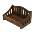 thumbnail image 3 of Cama de muñecas portátil para fotografía de bebés, accesorios para fotografía de bebés, cama de madera, sesión de fotos para bebés café, 3 of 7