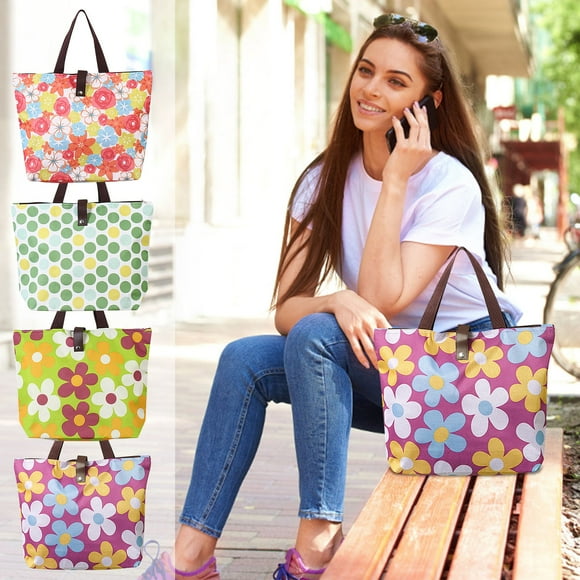 Sac de Magasinage Pliable Réutilisable - Fourre-Tout en Tissu Portable 600D avec Capacité de 10 kg, Économise de l'Espace, Parfait pour l'Épicerie et les Voyages