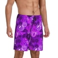 thumbnail image 2 of Naloa Berry Raspberry Men's Short Pajama Pants, Pj Shorts, Lounge Comfort Shorts-3X-Large, 2 of 6