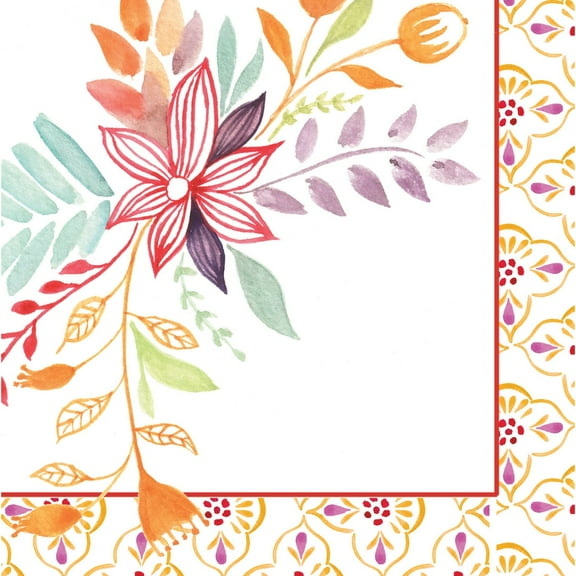 Paper Cocktail Napkin, 20 count, Watercolor Floral