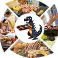 thumbnail image 4 of Toystoory Soporte de acero inoxidable para perritos calientes con forma de dinosaurio, accesorio para barbacoa, brochetas divertidas para Estufas de camping, 4 of 6