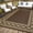 Peony Brown/Coffee, variant on Washable Area Rug 10x20, Dark Green Floral Printed Rug, 1200GSM Polyester Pearl Velvet Low Pile Carpet With TPR Backing, For Living Room Bedroom Hallway