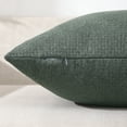thumbnail image 3 of Jepeak Woven Textured Throw Pillow Covers Cushion Cases Pack of 2 Solid Linen Decorative Square Pillow Cover for Sofa Bed Couch (18x18 inch, Spruce Green), 3 of 11