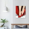 thumbnail image 3 of JRXY Paintings Canvas Wall Art Fashion Women and Red High Heels Pictures Home Wall Decorations for Bedroom Living Room Canvas Prints Framed 12x16 in, 3 of 4