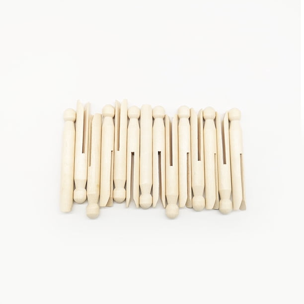 Clip de madera de color natural 110, clip de muñeca de color hecho a mano para bricolaje, clip de madera para el hogar, clip de muñeca de color original, clip de sello de madera