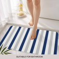 thumbnail image 3 of Navy Blue Stripe Door Mat&nbsp;Indoor Outdoor Entrance,Non Slip Small Rug for Kitchen Bathroom Entryway Rug,Geometric Grey White Vertical Striped Washable Doormat Floor Mat for Office Home 18x30 Inch, 3 of 8