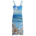 thumbnail image 5 of Beach Seashell Starfish Sleeveless Dress Women's Luxury Party Dress Birthday Dresses for Women, 5 of 7
