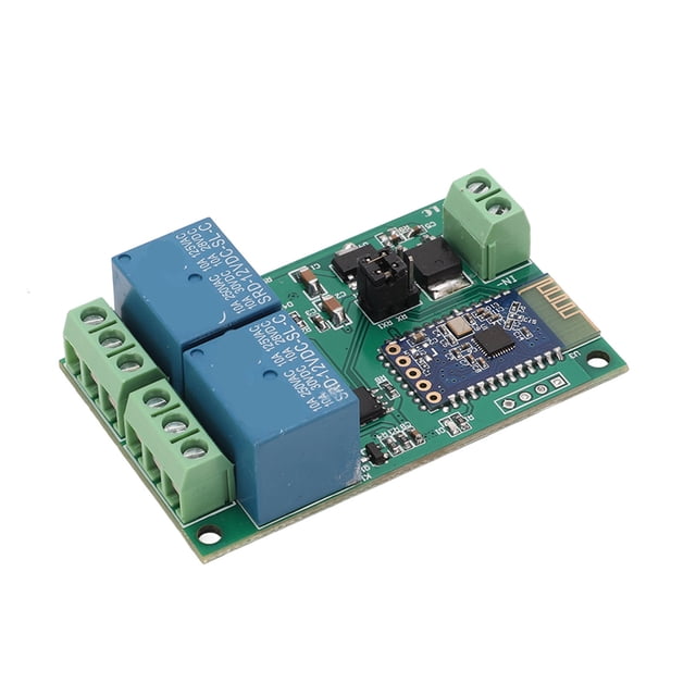 Módulo de relé Bluetooth, módulo de relé, placa de relé de 2 canales, módulo de interruptor de relé, acabado de lujo
