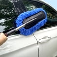thumbnail image 3 of KAKOWELY Super Car Cleaning Supplies Microfiber Duster Interior Cleaner with Long Retractable Handle to Trap Dust and Pollen for Car Bike RV Boats or Home Use (Blue),28.74"X4.72"X3.15", 3 of 4