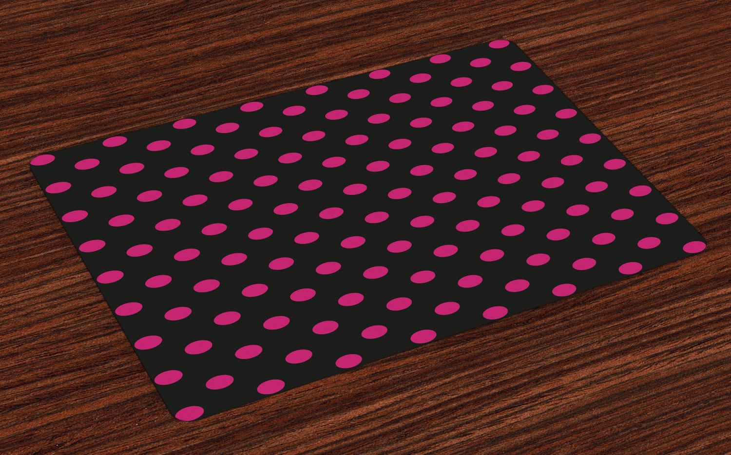 Hot Pink Placemats Set of 4 Old Fashioned Polka Dots Symmetrical