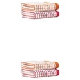 thumbnail image 3 of Bewildely 2 unids/set de toallas de algodón de repuesto Rectangular para adultos y niños, toallas transpirables a cuadros para baño y ducha, naranja y rojo 2Conjunto, 3 of 6