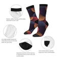 thumbnail image 3 of Bingfone Compression Socks for Women and Men Long Socks for Running Athletic Cycling Nurse- Circular Stripes, 3 of 6