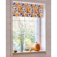 thumbnail image 4 of Valances for Windows, Thanksgiving Autumn Vintage Pumpkin Purple Flowers Rod Pocket Short Window Valance Curtains Holiday Window Treatment for Kitchen Living Room Bathroom, 60"x18", 4 of 6
