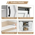 thumbnail image 5 of Catrimown Farmhouse Coffee Bar Cabinet , 42”  Buffet Sideboard Cabinet with Sliding Door, Sideboard Storage Cabinet, White, 5 of 8