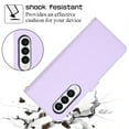 thumbnail image 3 of SaniMore for Samsung Galaxy Z Fold 4 Buisness Case, Zipper Purse [Card Holders] Magnetic Clasp Kickstand Wrist/Crossbody Chain Lanyard PU Leather Wear-resistant Full Protective Wallet Shell, Purple, 3 of 9