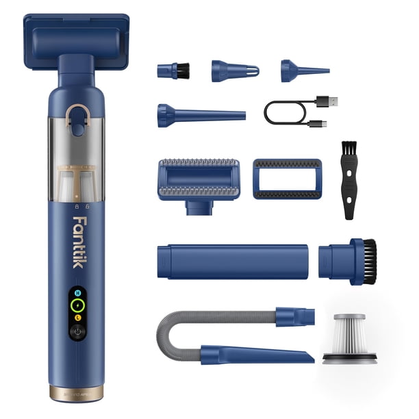 Aspirador inalámbrico para coche Fanttik Slim V10 APEX 19 kPa con succión azul