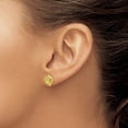 thumbnail image 6 of Auriga Fine Jewelry 14K Yellow Gold Peridot and 0.01ct Natural Diamond Heart Stud Earrings (L 17mm, W- 10mm) for Women, 6 of 6